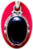 Anhnger schwarzer Onyx