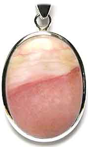Anhnger Sterling-Silber/pink Opal