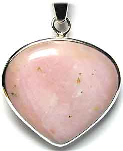 Anhnger Sterling-Silber/pink Opal
