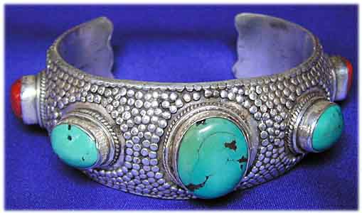 Armreif Sterling-Silber/Trkise/Koralle