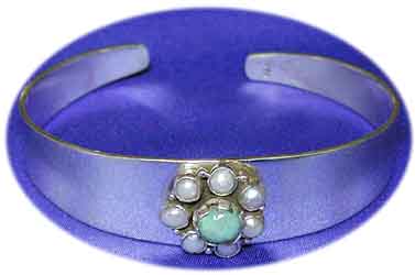 Armreif Sterling-Silber/Trkis/Perlen
