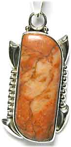 Anhnger Sterling-Silber/roter Amazonit