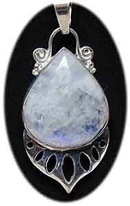 Anhnger Sterling-Silber/Mondstein