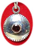 Anhnger Sterling-Silber/Granat