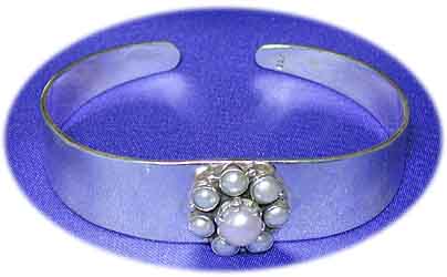 Armreif Sterling-Silber/Perlen