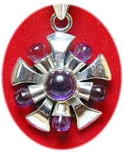 Anhnger Sterling-Silber/Amethyst