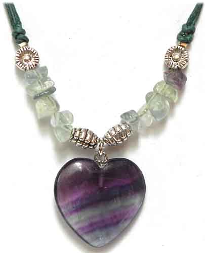 Herz  Collier Fluorit 