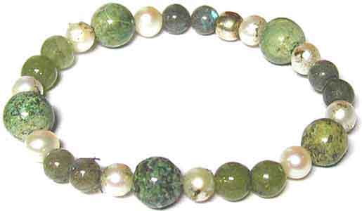 Jaspis/Perlen Armband