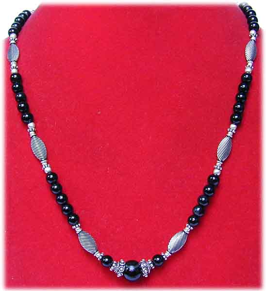 Collier schwarzer Onyx Collier schwarzer Onyx